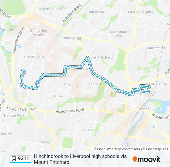 9311 Bus Line Map