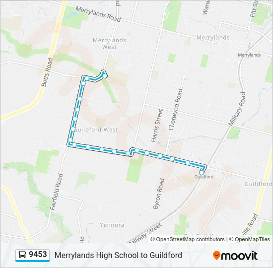 9453 Bus Line Map