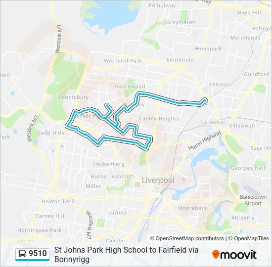 9510 Bus Line Map