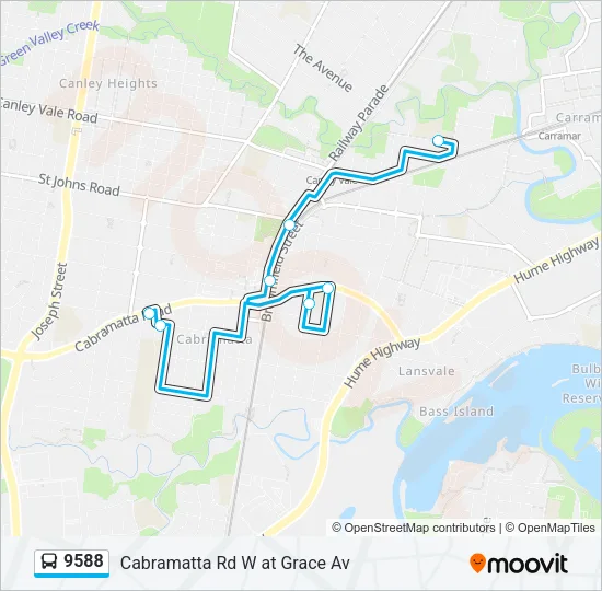 9588 Bus Line Map
