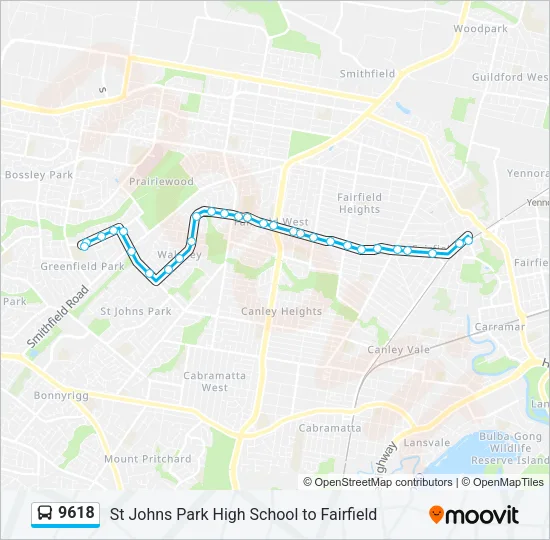 9618 Bus Line Map