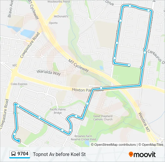 9704 Bus Line Map