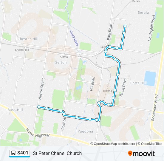 S401 Route: Schedules, Stops & Maps - St Peter Chanel Church (Updated)