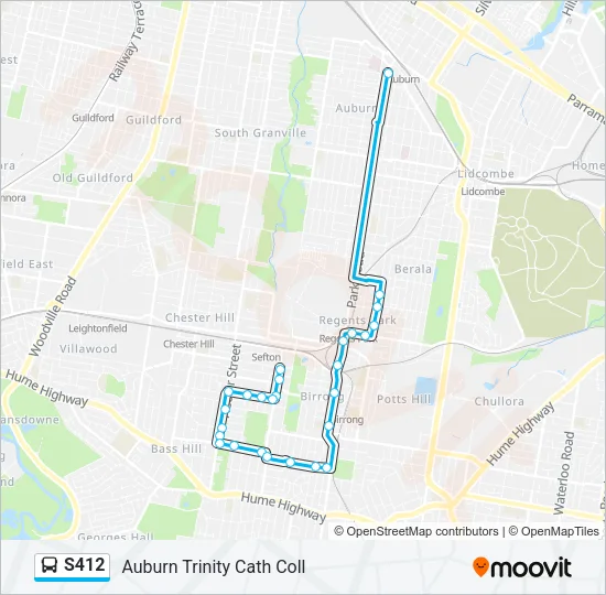 S412 Bus Line Map