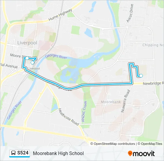 S524 Bus Line Map