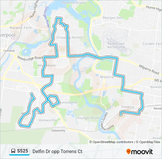 S525 Bus Line Map
