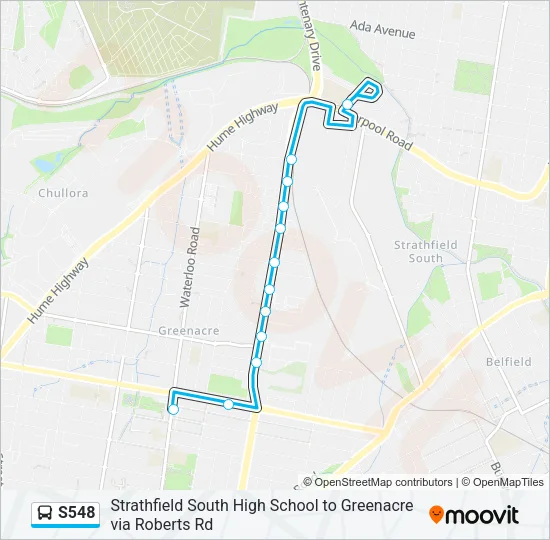 S548 Bus Line Map
