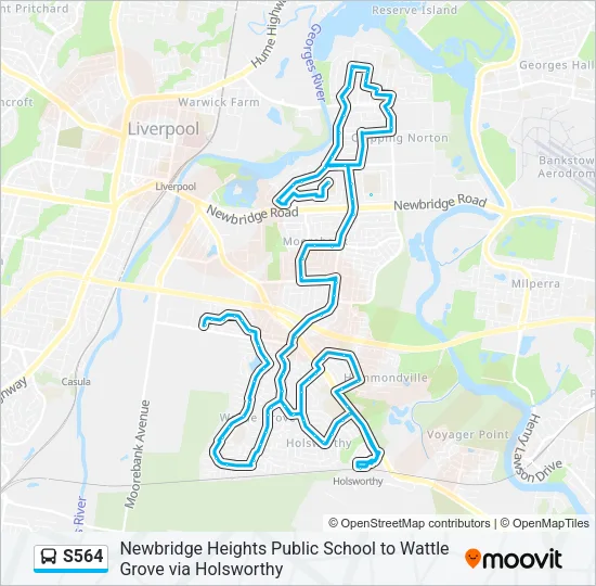 S564 Bus Line Map