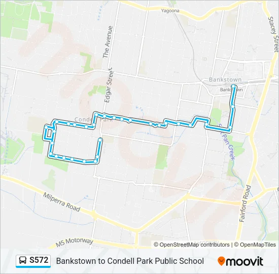 S572 Bus Line Map