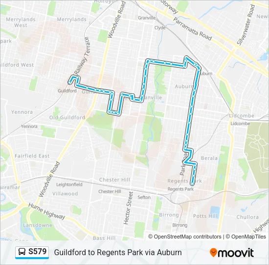 S579 Bus Line Map
