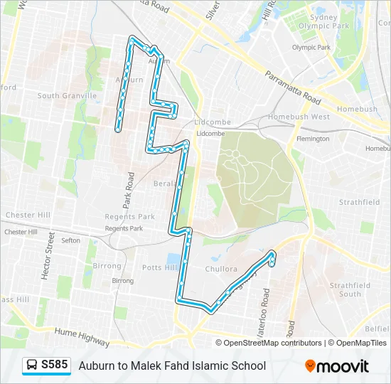 S585 Bus Line Map