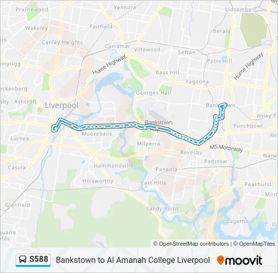 S588 Bus Line Map