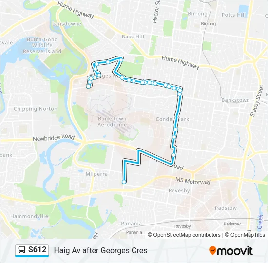 S612 Bus Line Map