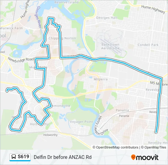 S619 Bus Line Map