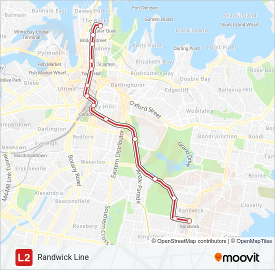 L2 Light Rail Line Map