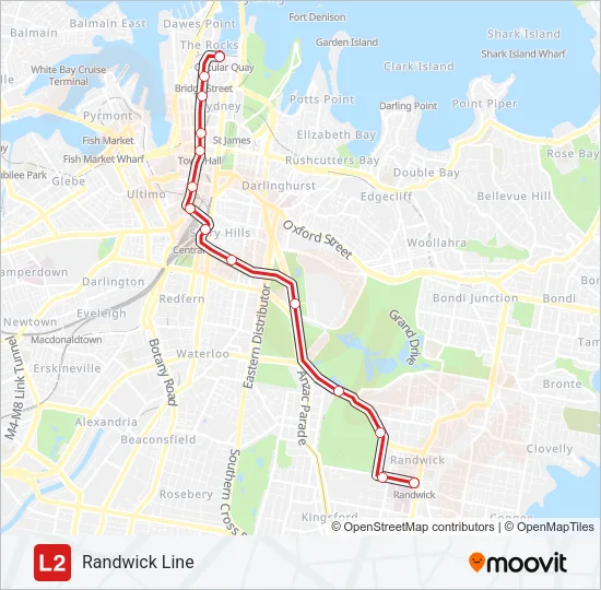 L2 Light Rail Line Map