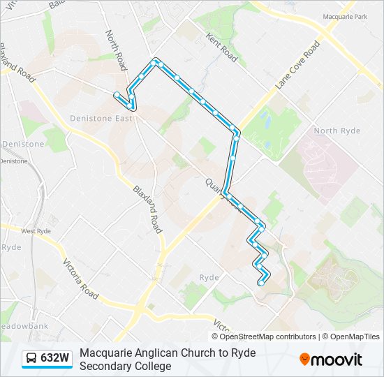 632W bus Line Map