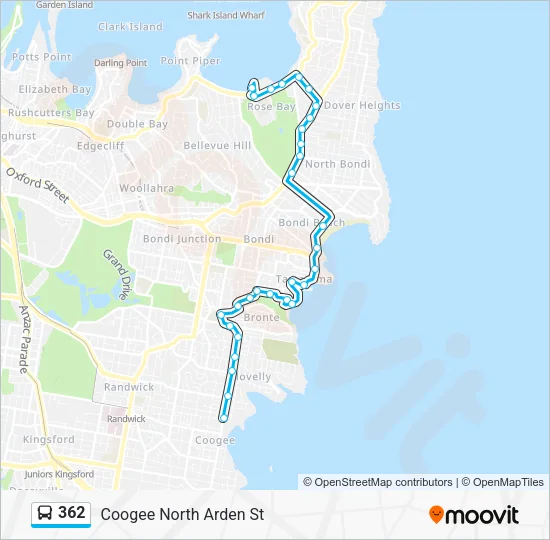 362 Bus Line Map