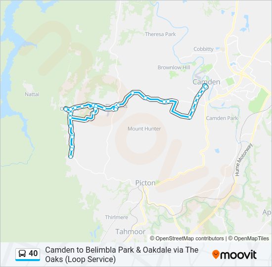 40 bus Line Map