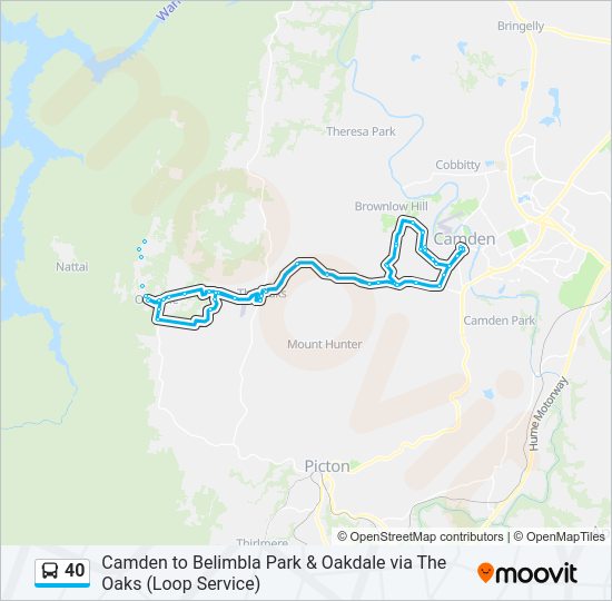 40 bus Line Map