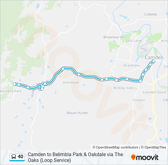 40 bus Line Map