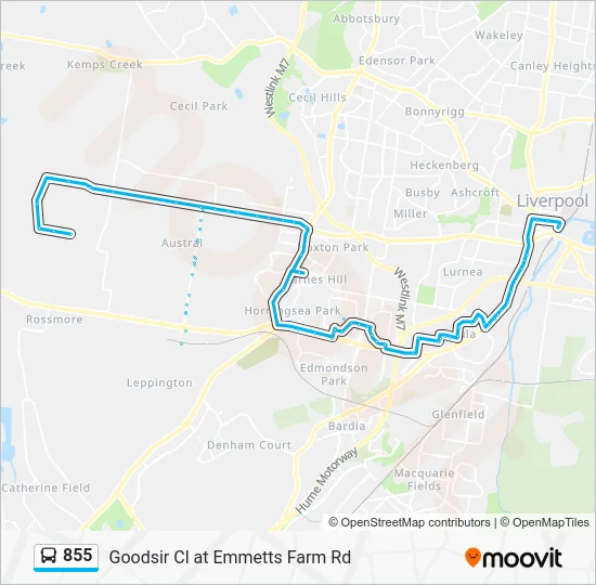 855 Route: Schedules, Stops & Maps - Goodsir Cl at Emmetts Farm Rd ...
