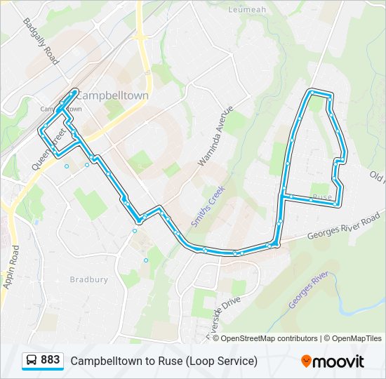 883-route-schedules-stops-maps-campbelltown-via-ruse-updated
