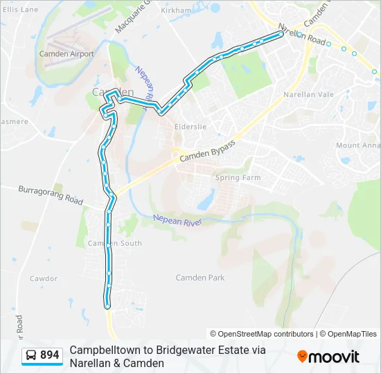 894 Bus Line Map