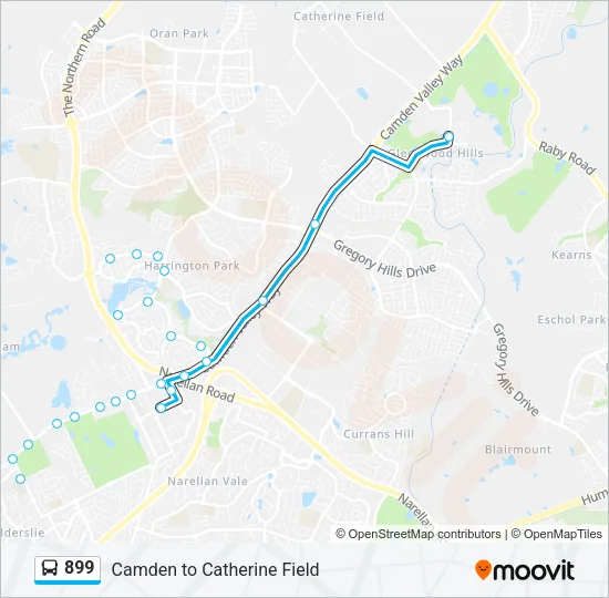 899 Bus Line Map