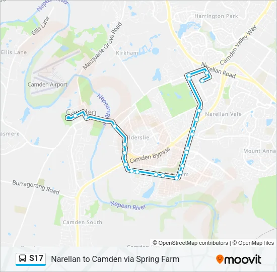 S17 Bus Line Map