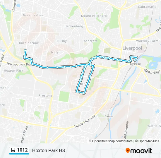 1012 Bus Line Map