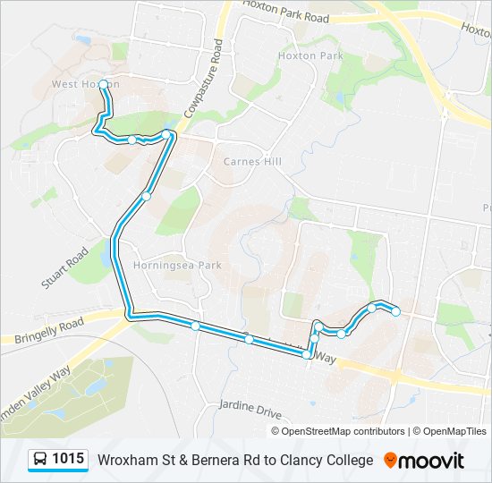 1015 bus Line Map