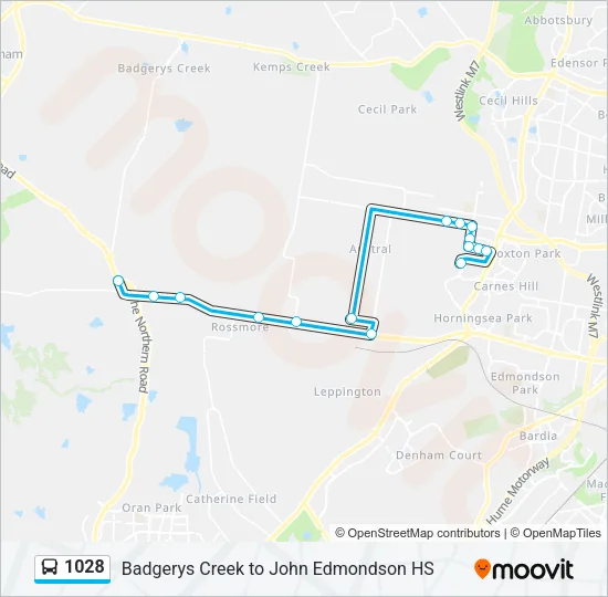 1028 Bus Line Map