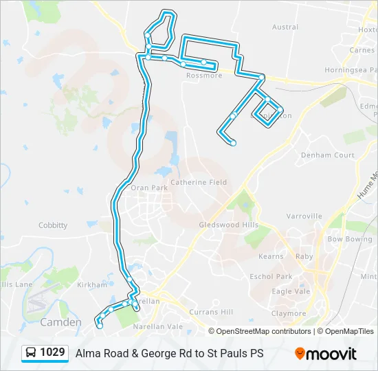 1029 Bus Line Map