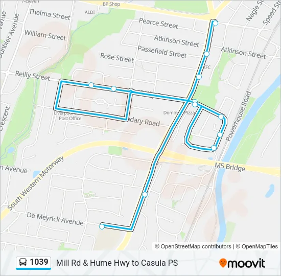 1039 Bus Line Map