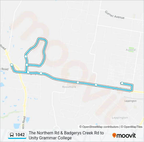 1042 Bus Line Map