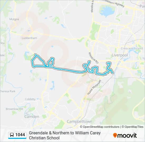 1044 Route: Schedules, Stops & Maps - Lurnea PS (Updated)