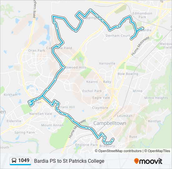 Mapa de 1049 de autobús