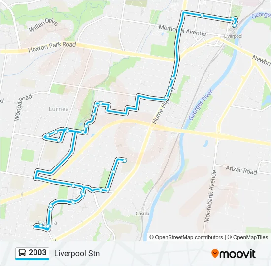 2003 Bus Line Map