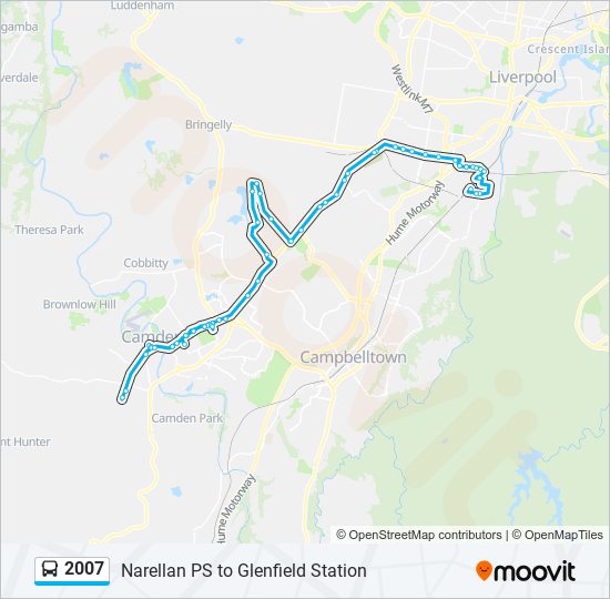 Mapa de 2007 de autobús