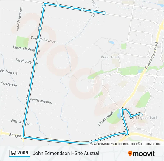 2009 Bus Line Map