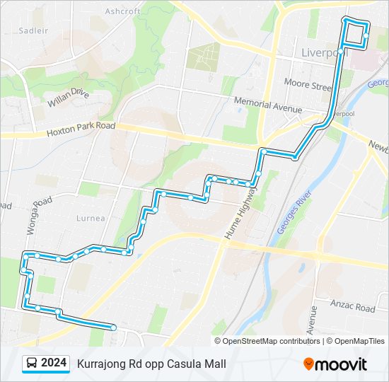 Mapa de 2024 de autobús