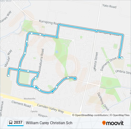 2037 bus Line Map