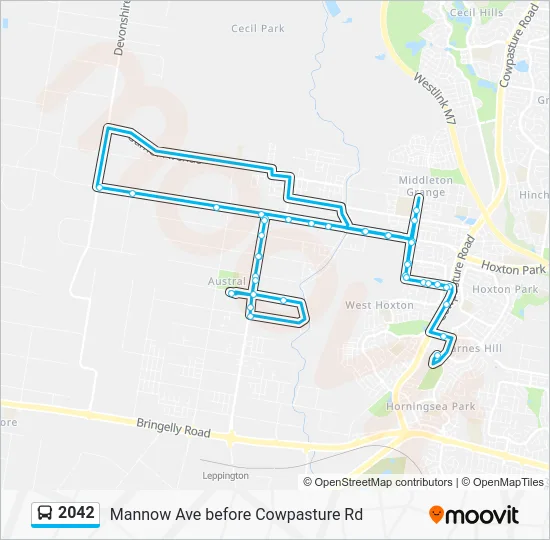 2042 Route: Schedules, Stops & Maps - Mannow Ave before Cowpasture Rd ...