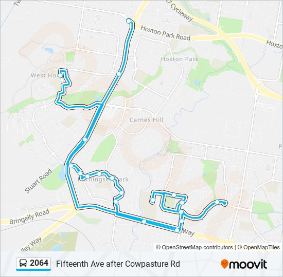 2064 bus Line Map