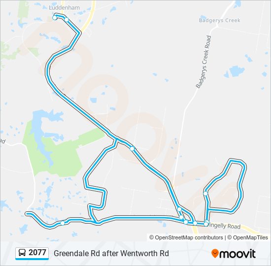 2077 bus Line Map