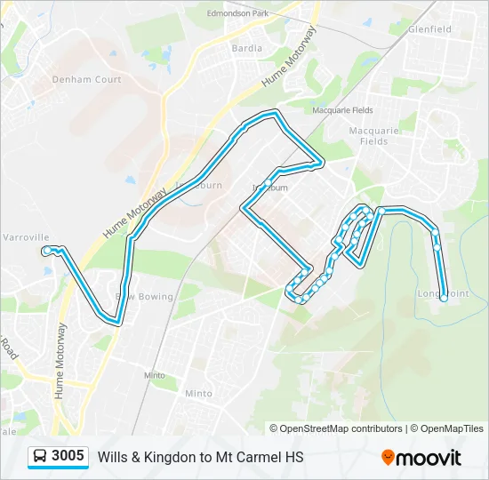 3005 Bus Line Map