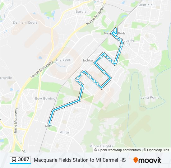 Mapa de 3007 de autobús