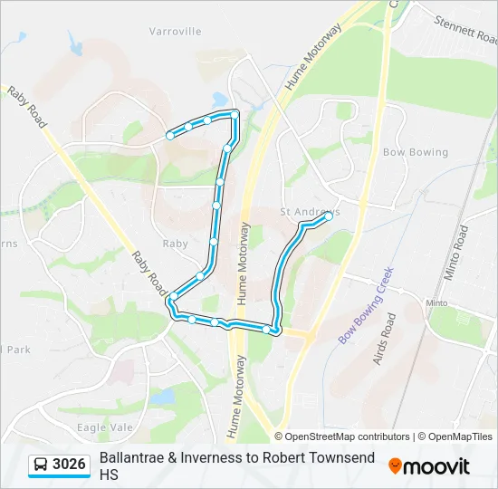 3026 Bus Line Map