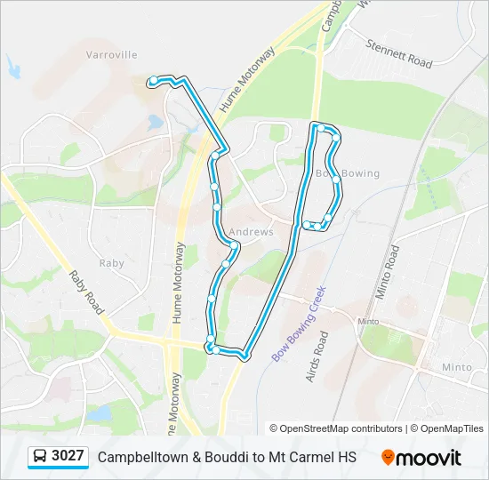 3027 Bus Line Map